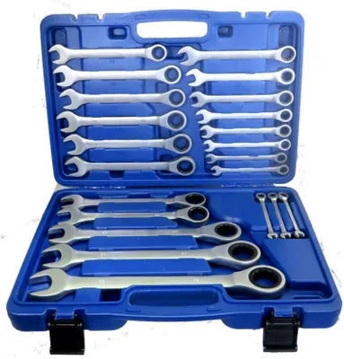Produktbild von Ratschenschlüssel Ringmaul Schlüssel Satz Maulringschlüssel  6-32mm 22-tlg.