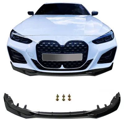 Produktbild von Frontspoiler Spoiler mit ABE SCHWARZ GLANZ für BMW 4er G22 2020- für M-Paket