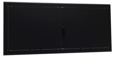 Produktbild von Mimet Inspektionsklappe Metall Schwarz 120x30 cm mit Knopf