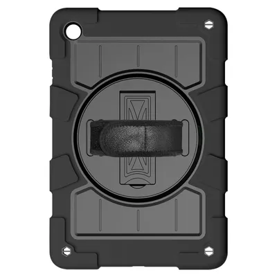 Zdjęcie produktu dla Avizar, etui ochronne dla Samsung Tab A9 Plus, odporne na wstrząsy, obrotowy uchwyt + podstawka, czarne