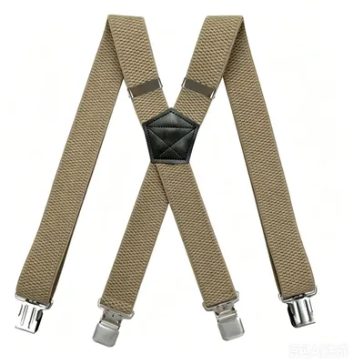 Immagine prodotto di Bretelle uomo - 4 cm di larghezza - 4 clip in metallo - Nero