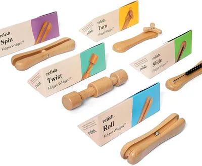 Productafbeelding van Relish - Volwassen fidget speelgoed - Fidget widget houten speelgoed set - Alzheimers & dementie sensorische producten