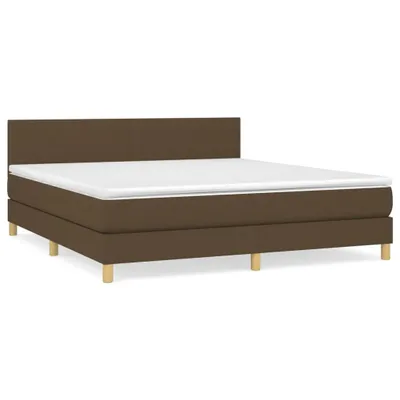 Produktbild von Boxspringbett mit Matratze Dunkelbraun 180x200 cm Stoff