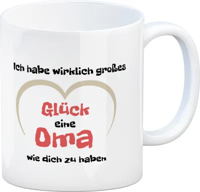Produktbild von Ich habe wirklich großes Glück eine Oma wie dich zu haben Kaffeebecher