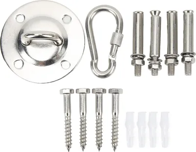 Immagine prodotto di Set di sospensione per amache in acciaio inox 304, stabile e robusto appendiabiti da soffitto per sacchi di sabbia, altalene