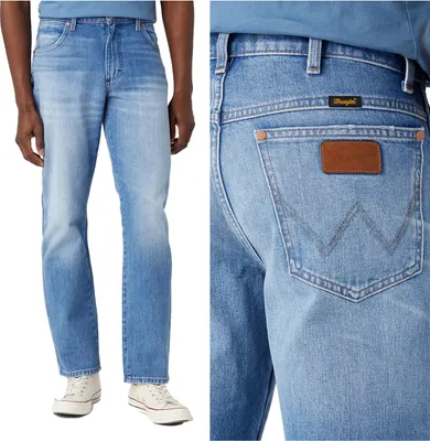 Immagine prodotto di WRANGLER, Jeanshosen da uomo, vestibilità dritta, TEXAS, W34 L30, Blau, Jeans, baggyjeans, buggy