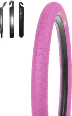 Obrázok produktu pre 1 x Kenda K-907 Krackpot 20" BMX bicyklová pneumatika v ružovej farbe 50-406 (20 x 1,95) vrátane montážnej páky maxxi4you