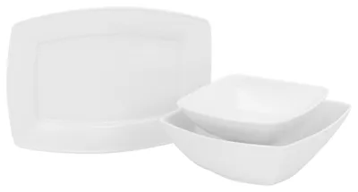 Produktbild von CreaTable, 12329, Victoria Weiss, Servierset 3-tlg, Porzellan
