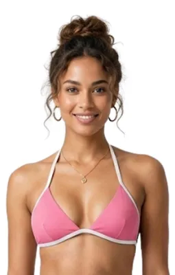 Immagine prodotto di Top da bikini Dakine Kiki, modello a triangolo fisso, colore rosa, taglia M