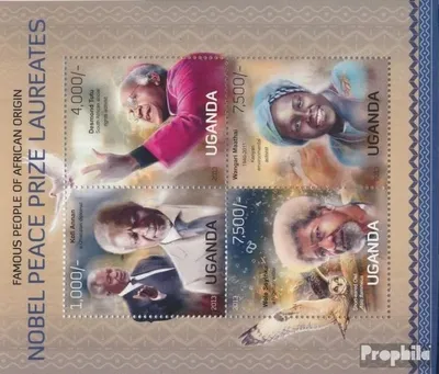Produktbild von Briefmarken Uganda 2013 Mi 3075-3078 Kleinbogen (kompl.Ausg.) postfrisch Nobelpreisträger