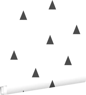 Zdjęcie produktu dla ESTAhome Tapeta trójkąty graficzne czarnymIbiałym 53 cm x 10.05 m