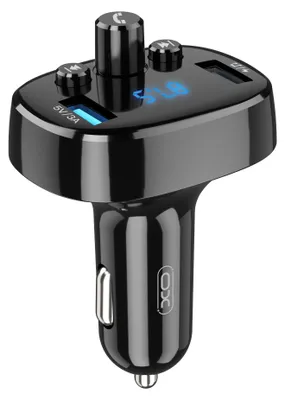 Zdjęcie produktu dla Ładowarka samochodowa XO BCC02 15W transmiter FM Bluetooth
