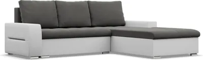 Produktbild von Rechts Ecksofa mit Schlaffunktion Aurora, Dunkelgrau + Grau