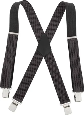 Produktbild von Breite Stabile Hosenträger 4 cm, Anthrazit X-Stil