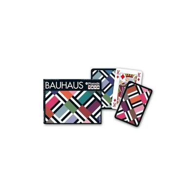 Produktbild von Bauhaus Spielkarten Doppelset mit Kunstmotiv, 2x 55 Blatt, Etui