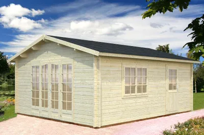 Produktbild von Gartenhaus Palmako Irene 19,0 m² inkl. Fußboden 426 x 598 cm natur