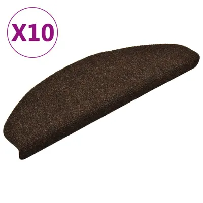 Produktbild von Selbstklebende Treppenmatten 10 Stk. Braun 65x21x4cm Nadelvlies