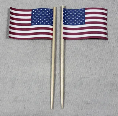 Produktbild von Party-Picker Flagge USA Papierfähnchen in Spitzenqualität 25 Stück Beutel