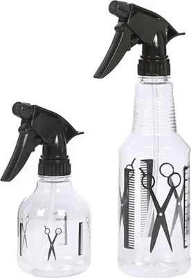 Produktbild von 2er Set - Sprühflasche Friseur 250ml und 500ml - Handsprüher für Haare - Zerstäuber Sprayflasche für Pflanzen - wiederverwendbare Nebelsprühflasche - Wassersprühflasche - Pflanzensprühflasche leer