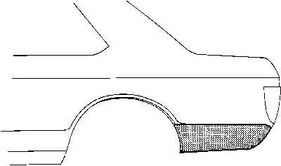 Produktbild von VAN WEZEL Seitenwand Reparaturblech für OPEL MANTA A (58, 59) ASCONA A (81, 86, 87, 88) Ascona A Caravan (84, 89)
