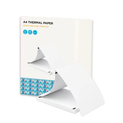 Obrázok produktu pre Termálny papier 200 listov US Letter Size Fan folded Printing Paper pre termálnu tlačiareň BPF-free Waterproof and Oil-proof Multipurpose for Document Files Home and Office Size- 216x279mm(8.5x11inch)