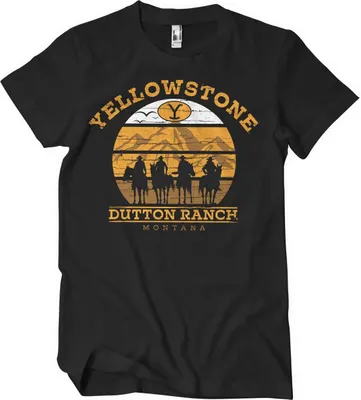 Produktbild von Yellowstone T-Shirt Herren Cowboys schwarz Fan-Merch, TV-Serien 100% Baumwolle XL