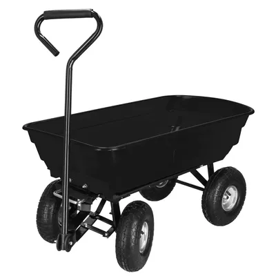 Produktbild von Springos® Gartenwagen mit Kippfunktion Transportkarre 250 kg Bollerwagen 75L