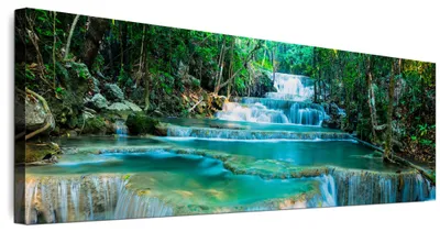 Produktbild von LUMASOUL Wandbilder Wohnzimmer Leinwandbild Landschaft 12 120x40 cm1-teiliges Bild für Schlafzimmer Flur Büro und Küche modernes Foto-Motiv