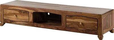 Image de MASSIVMOEBEL24 | ANCONA #112 Meuble TV en bois de sheesham - laqué / marron 160x43x33