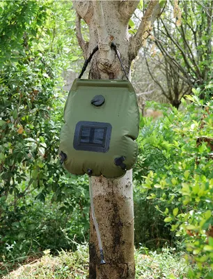 Zdjęcie produktu dla Water Bags For Outdoor Camping Turystyka słoneczny prysznic Bag 20L Ogrzewanie ArmyGreen