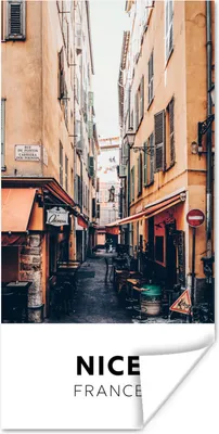 Produktbild von MuchoWow® Poster Nizza - Frankreich - Straße 20x40 cm - Plakat - Foto