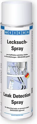 A can of Weicon Leak Detection Spray against a white background.