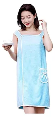 Produktbild von Damen Saunakilt und Bademäntel für Spa und Dusche, verstellbare Robe mit Tasche, 80 x 140 cm