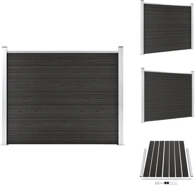 Immagine prodotto di vidaXL Elemento di recinzione WPC 180x146 cm grigio - Pannelli di recinzione