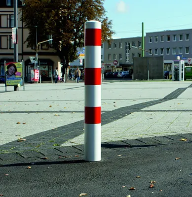 Produktbild von Absperrpfosten aus Stahlrohr Ø 89, Ø 102, Ø 108 mm, zum Einbetonieren, ohne Lackierung, 102 mm Durchmesser