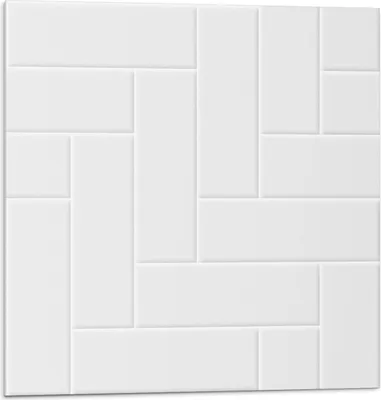 Produktbild von Fischgräten-Ziegelmuster – Selbstklebende Fliesen – Wandverkleidung – Wandpaneel – PVC Fliesen – Vinylflisen – PCV Flisen – Selbstklebend – Wanddeko – 9 Stück 30 x 30 cm