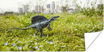 Produktbild von MuchoWow® Poster Dinosaurier - Gras - Klein 160x80 cm - Foto Poster