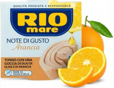 Produktbild von Thunfisch mit Orangengeschmack in Olivenöl 120g - Rio Mare
