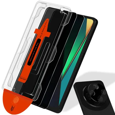 Obrázok produktu pre 2-balenie Xiaomi Poco C75 Ochranné sklo na displej Privacy & 1-balenie ochrana objektívu - Tvrdené sklo | [Automatická inštalácia] - Bez bublín