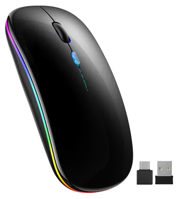 Zdjęcie produktu dla Bezprzewodowa mysz Bluetooth RGB, akumulatorowa