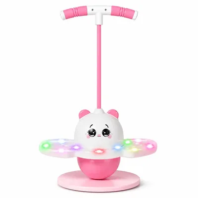 Produktbild von Hüpfendes Balancier Trainingsspielzeug mit LED-Leuchten, Balance Board für Kinder - HOPLINKA Rosa