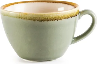 Produktbild von Olympia Kiln Cappuccinotassen Moos | 34cl | Porzellan | 12 Tassen
