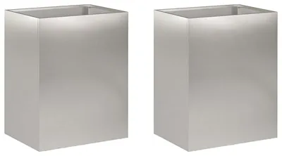 Produktbild von vidaXL Garten-Pflanzgefäß 2 stk. Silber 40 x 30 x 40 cm Edelstahl