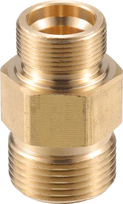 Produktbild von Hochdruckreiniger-Anschluss, M18x1 auf M22x1.5 männlicher Adapter aus Messing Schraubenschlauchanschluss Universal für Hochdruckreiniger Schnellkupplung Messing Kupferfarbe