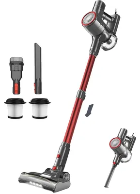 Imagen del producto de Aspiradora con cable, motor potente, diseño ligero, color rojo, enchufe para 220V-240V (compatible con la Unión Europea)