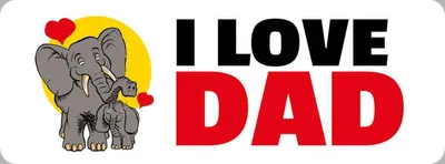 Produktbild von vianmo Holzschild 10x27 cm I Love DAD Männer Frauen