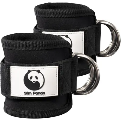 Produktbild von Premium Fußschlaufe Kabelzug Ankle Straps 1 Paar verstellbare Fußmanschetten mit doppelten D-Ringen und Neoprenstütze ideal für Fitness