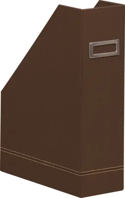 Image de Rhodia Rhodiarama Porte-revues en similicuir, 10x25x31cm - Bronze 194540C