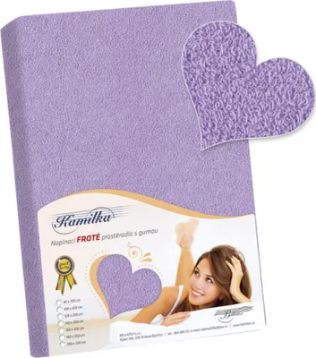 Zdjęcie produktu dla Prześcieradło frotte – fioletowe – 120 x 200 cm
