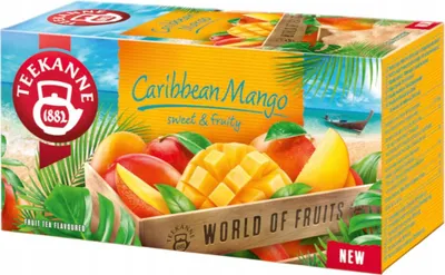 Produktbild von Teekanne Karaibische Mango Tee 20 Teebeutel - Früchtetee Mischung Ländertee